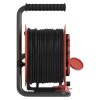 EMOS P082251, Kültéri kábeldob 25 m / 4 aljzat / fekete / gumi / 230V/400V / 1,0 mm2