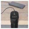 EMOS P1321PD, Hosszabbító kábel 1,5 m/3 aljzat/kapcsoló/asztalra szerelhető/USB/fekete/PVC/1,5 mm2 