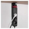 EMOS P1321PD, Hosszabbító kábel 1,5 m/3 aljzat/kapcsoló/asztalra szerelhető/USB/fekete/PVC/1,5 mm2 