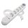EMOS P1523PD, Hosszabbító 3 m / 5 aljzat / kapcsolós / fehér / 1× USB-A + 1× USB-C  / 1,5 mm2