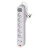EMOS P1523PD, Hosszabbító 3 m / 5 aljzat / kapcsolós / fehér / 1× USB-A + 1× USB-C  / 1,5 mm2