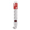 EMOS P1523R, Hosszabbító 3 m / 5 aljzat / kapcsolós / fehér / PVC / 1,5 mm2