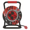 EMOS P19224, Kültéri kábeldob 40 m / 4 aljzat / fekete / gumi-neoprén / 230V / 2,5 mm2