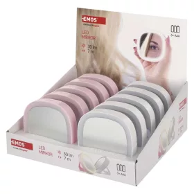   EMOS P4718, Hordozható sminktükör LED fénnyel 10db, display box