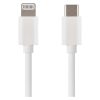 EMOS SM7015W, Töltő- és adatkábel USB-C 2.0 / Lightning MFi, 1 m, fehér