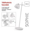 EMOS Z7635W, EMOS Sophie LED asztali lámpa, újratölthető, fehér