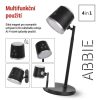 EMOS Z7636B, EMOS Abbie LED asztali lámpa, újratölthető, fekete