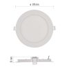 EMOS ZD1134, LED süllyesztett lámpatest NEXXO, kerek, fehér, 12W, meleg fehér