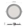 EMOS ZD1233, LED süllyesztett lámpatest NEXXO, kerek, ezüst, 12W, CCT