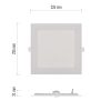 EMOS ZD2145, LED süllyesztett lámpatest NEXXO, négyzet, fehér, 18W, természetes fehér