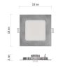 EMOS ZD2223, LED süllyesztett lámpatest NEXXO, négyzet, ezüst, 7W, CCT