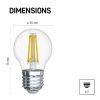 EMOS ZF1141, LED izzó Filament Mini Globe / E27 / 6 W (60 W) / 810 lm / természetes fehér