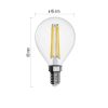 EMOS ZF1221, LED izzó Filament Mini Globe / E14 / 3,4 W (40 W) / 470 lm / természetes fehér