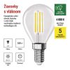 EMOS ZF1A43, LED izzó Filament Mini Globe  A CLASS/ E14 / 3,8 W (60 W) / 806 lm / Természetes fehér