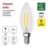 EMOS ZF3A43, LED izzó Filament gyertya A CLASS/ E14 / 3,8 W (60 W) / 806 lm / természetes fehér