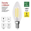EMOS ZF3A43, LED izzó Filament gyertya A CLASS/ E14 / 3,8 W (60 W) / 806 lm / természetes fehér