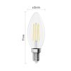 EMOS ZF3D03, LED izzó Filament gyertya / E14 / 1,8 W (25 W) / 250 lm / Természetes fehér