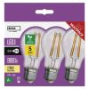 EMOS ZF5147.3, LED izzó Filament A60 / E27 / 3,8 W (60 W) / 806 lm / meleg fehér 3db