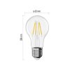 EMOS ZF5D22, LED izzó Filament A60 / E27 / 3,4 W (40 W) / 470 lm / Meleg fehér