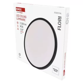   EMOS ZM1405, LED felületi lámpatest FLORI fekete, fehér, 22W, semleges fehér