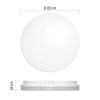 EMOS ZM4122, LED MENNYEZETI LÁMPA TORI 24W WW IP54