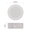 EMOS ZM5432, LED felületi lámpatest RUBIC, kerek, fehér, 9W, természetes fehér
