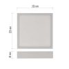 EMOS ZM6145, LED felületi lámpatest NEXXO, négyzet, fehér, 21W,Természetes fehér