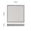 EMOS ZM6253, LED felületi lámpatest NEXXO, négyzet, ezüst, 28,5W, CCT