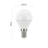 EMOS ZQ1225, LED izzó True Light Mini Globe / E14 / 4,2 W (40 W) / 470 lm / meleg fehér
