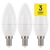 EMOS ZQ3221.3, LED izzó Classic gyertya / E14 / 5 W (40 W) / 470 lm / természetes fehér 3db