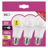 EMOS ZQ5150.3, LED izzó Classic A60 / E27 / 10,7 W (75 W) / 1 060 lm / meleg fehér 3db