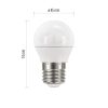 EMOS ZQ6E23-3, LED izzó Classic Mini Globe / E27 / 5 W (40 W) / 470 lm / természetes fehér 3db