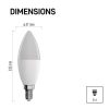 EMOS ZQW322R, LED izzó GoSmart gyertya / E14 / 4,8 W (40 W) / 470 lm / RGB / dimmelhető / Wi-Fi