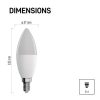 EMOS ZQZ322R, LED izzó GoSmart gyertya / E14 / 4,8 W (40 W) / 470 lm / RGB / dimmelhető / Zigbee