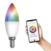 EMOS ZQZ322R, LED izzó GoSmart gyertya / E14 / 4,8 W (40 W) / 470 lm / RGB / dimmelhető / Zigbee