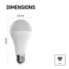 EMOS ZQZ516R, LED izzó GoSmart A65 / E27 / 14 W (94 W) / 1 400 lm / RGB / dimmelhető / Zigbee