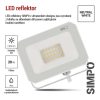 EMOS ZS2223W, LED reflektor SIMPO 20W, fehér, IP65, 2000 lm, természetes fehér