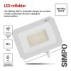 EMOS ZS2233W, LED reflektor SIMPO 30W, fehér, IP65, 3000 lm, természetes fehér